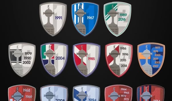 Conmebol lanzó nuevos parches para los campeones de la Libertadores: cómo quedan los escudos argentinos