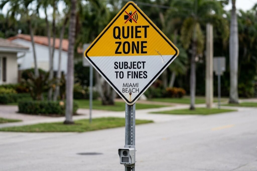 Adiós al ruido de los vehículos en barrios residenciales de Miami Beach: la promesa del programa “Quiet Zone”